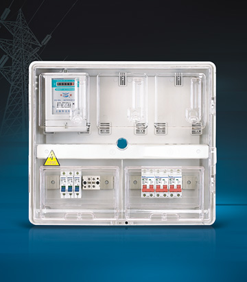 电表箱|塑料电表箱-单相三表位电表箱(上下结构)